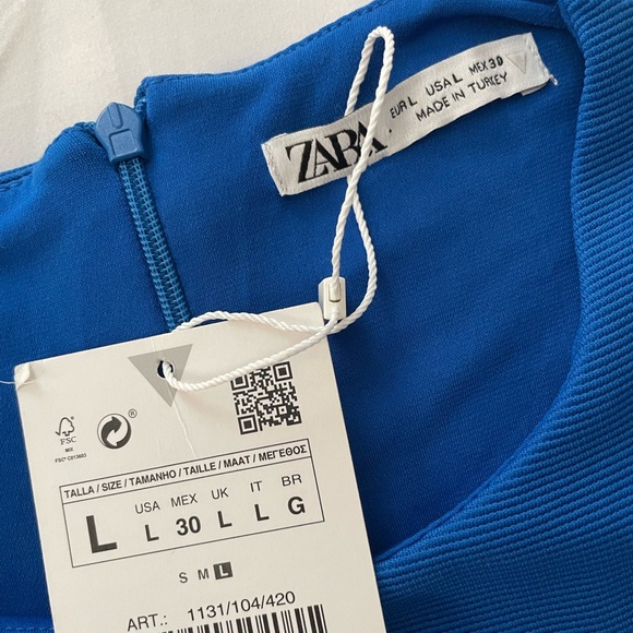 ZARA Blue Sleeveless Crop Top - Picture 5 of 5